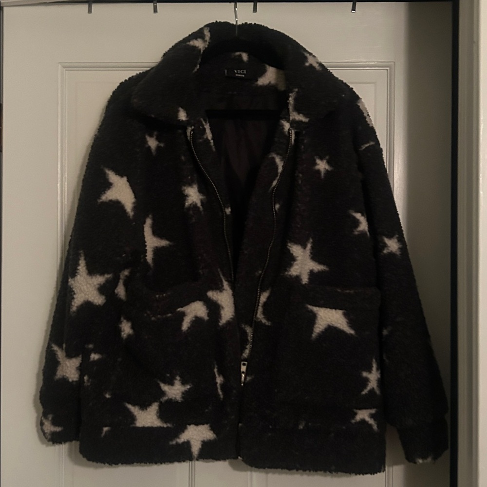 Vici Starry Night Teddy Jacket - Picture 4 of 6